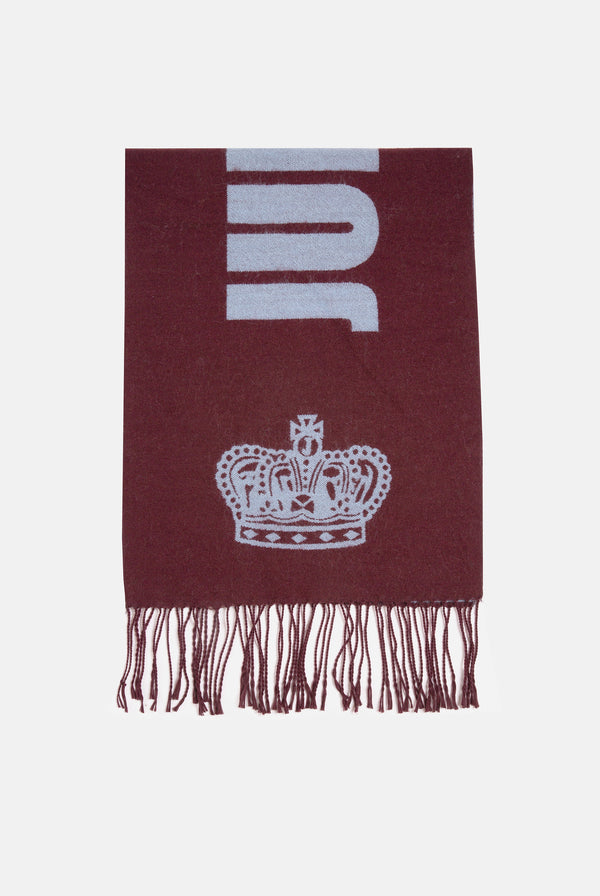 CONTRAST JUICY CROWN FOOTBALL SCARF