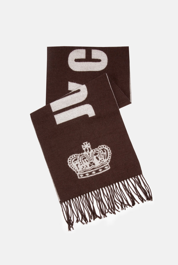CONTRAST JUICY CROWN FOOTBALL SCARF