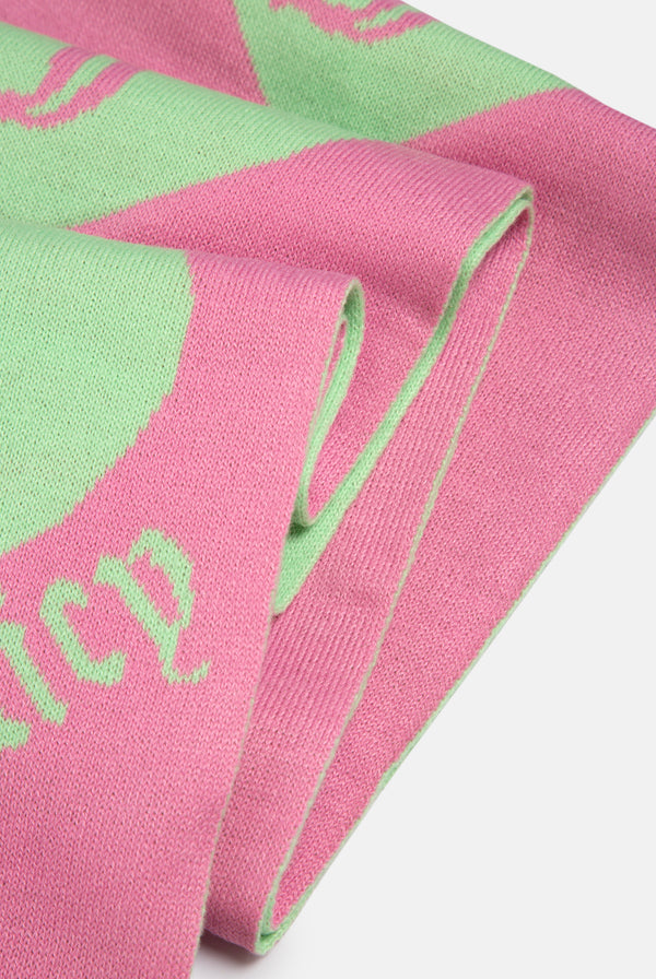 CONTRAST JUICY HEART FOOTBALL SCARF