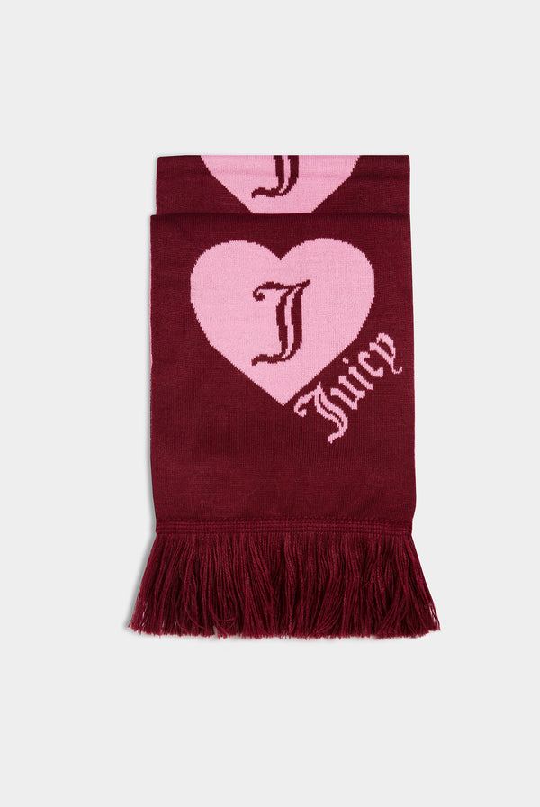 CONTRAST JUICY HEART FOOTBALL SCARF