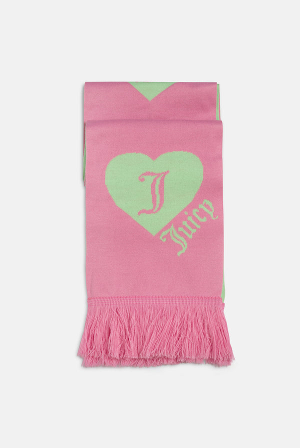 CONTRAST JUICY HEART FOOTBALL SCARF
