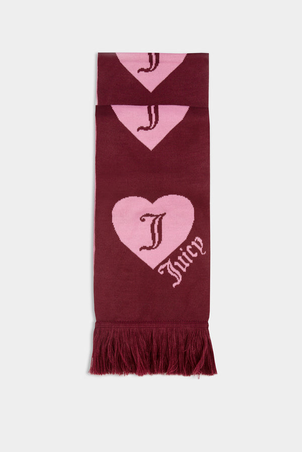 CONTRAST JUICY HEART FOOTBALL SCARF