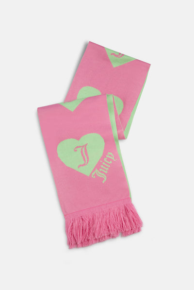 CONTRAST JUICY HEART FOOTBALL SCARF
