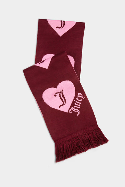 CONTRAST JUICY HEART FOOTBALL SCARF