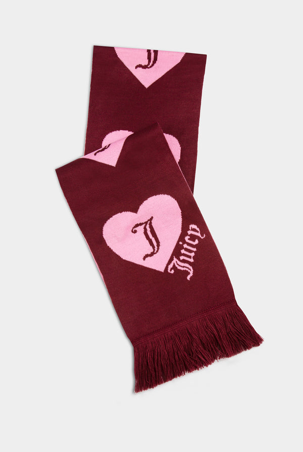 CONTRAST JUICY HEART FOOTBALL SCARF