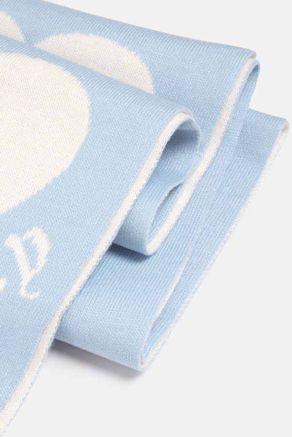 CONTRAST JUICY HEART FOOTBALL SCARF