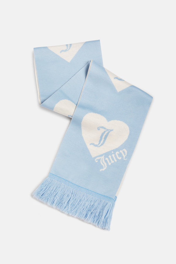 CONTRAST JUICY HEART FOOTBALL SCARF