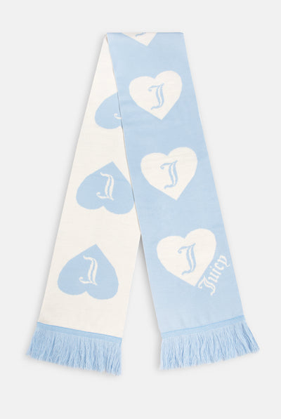 CONTRAST JUICY HEART FOOTBALL SCARF