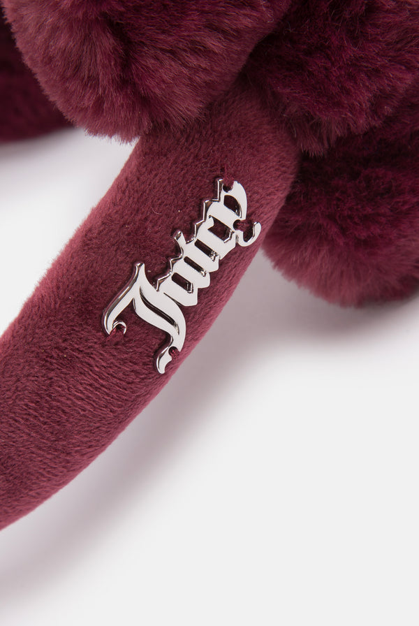 TAWNY PORT HEART FAUX FUR EAR MUFFS