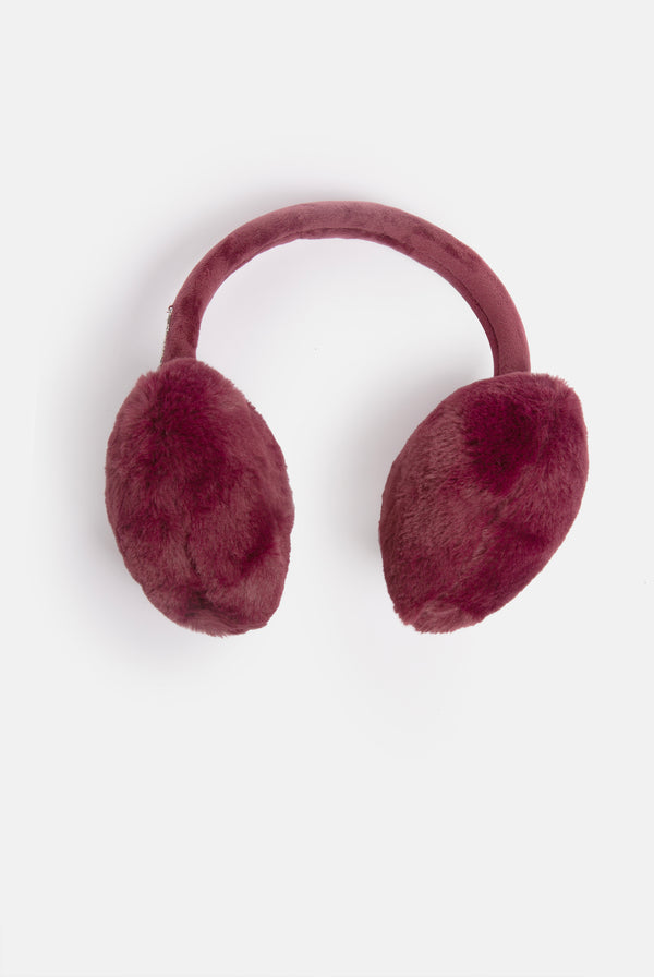 TAWNY PORT HEART FAUX FUR EAR MUFFS