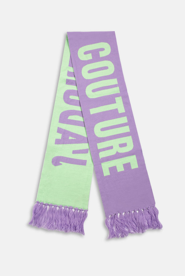 VIOLET TULIP / MINT CONTRAST FOOTBALL SCARF