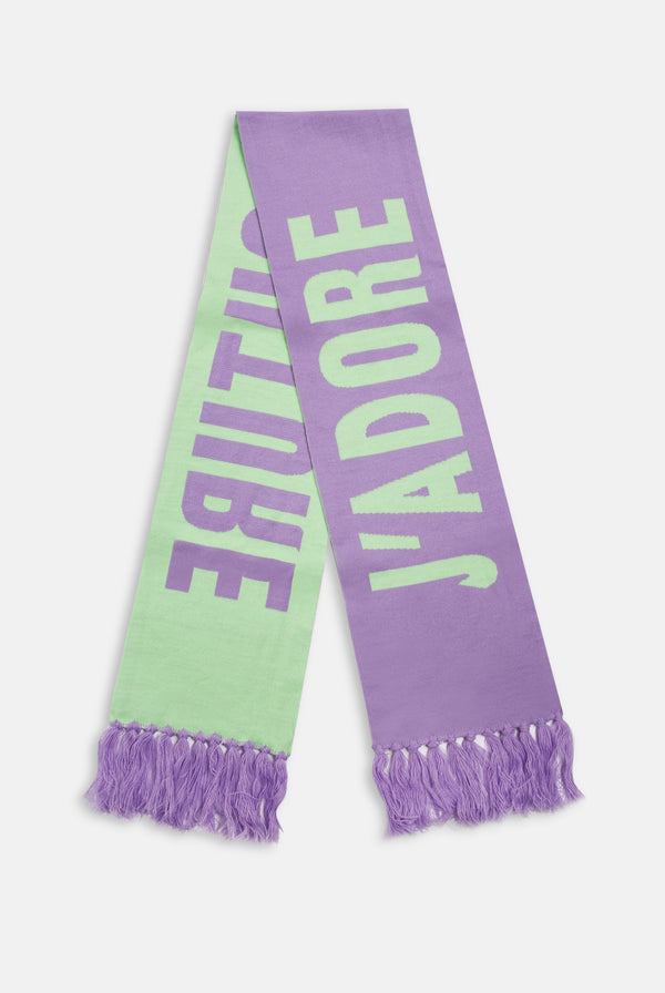 VIOLET TULIP / MINT CONTRAST FOOTBALL SCARF