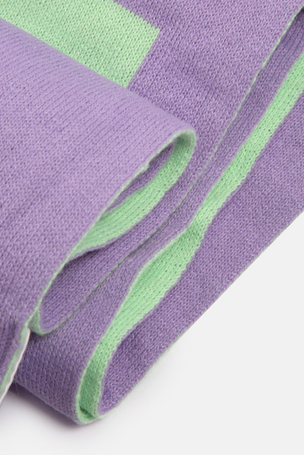 VIOLET TULIP / MINT CONTRAST FOOTBALL SCARF