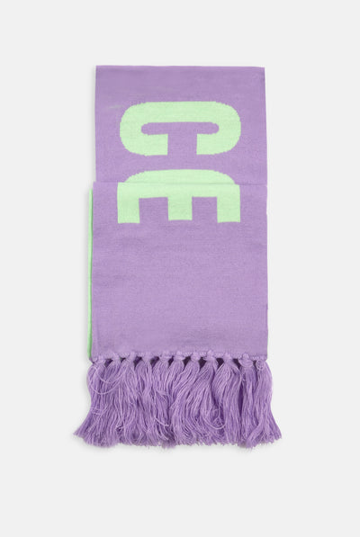 VIOLET TULIP / MINT CONTRAST FOOTBALL SCARF