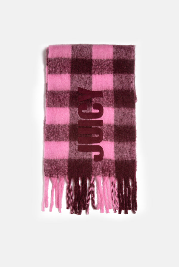 JUICY CHECK FLAT KNIT SCARF