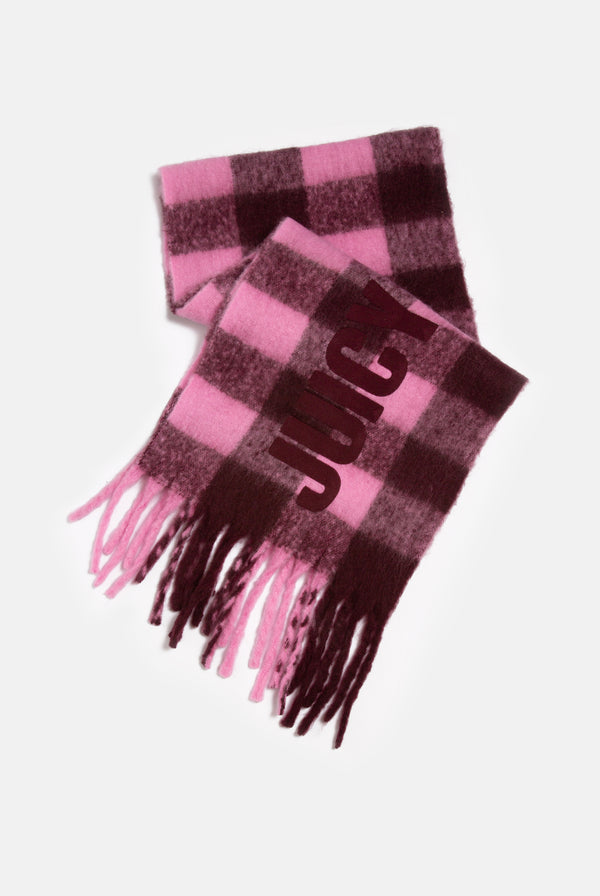 JUICY CHECK FLAT KNIT SCARF
