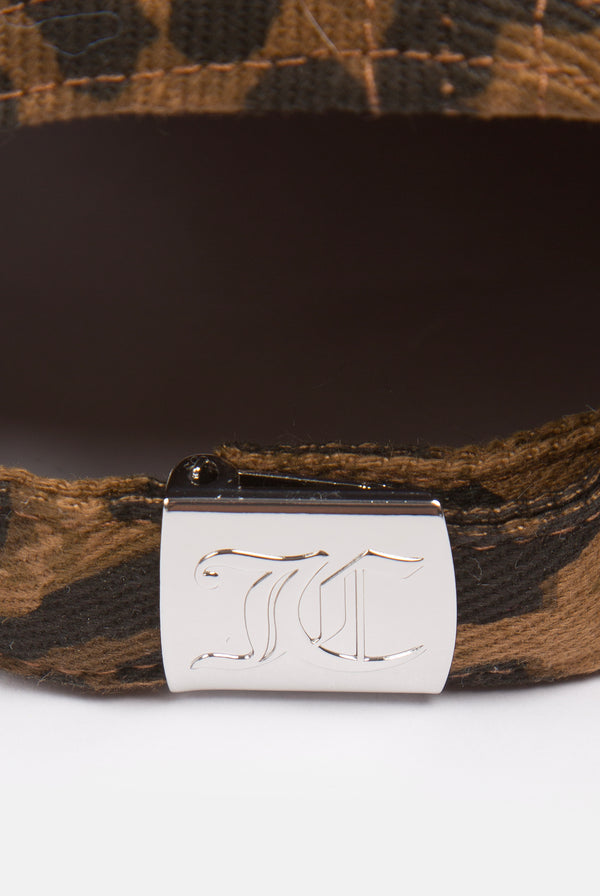 LEOPARD PRINT LOGO CAP