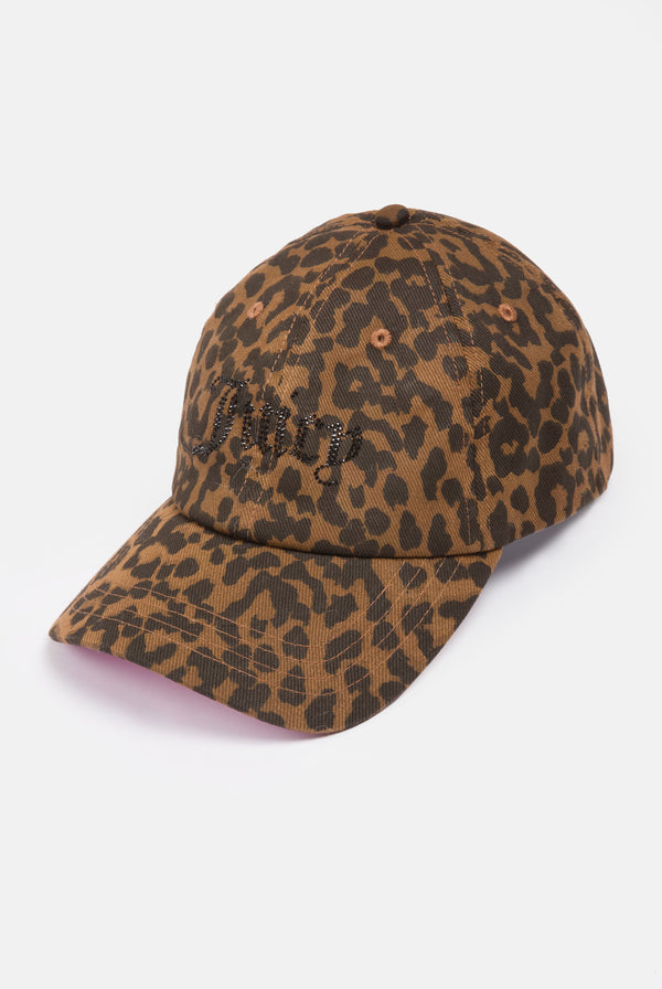 LEOPARD PRINT LOGO CAP