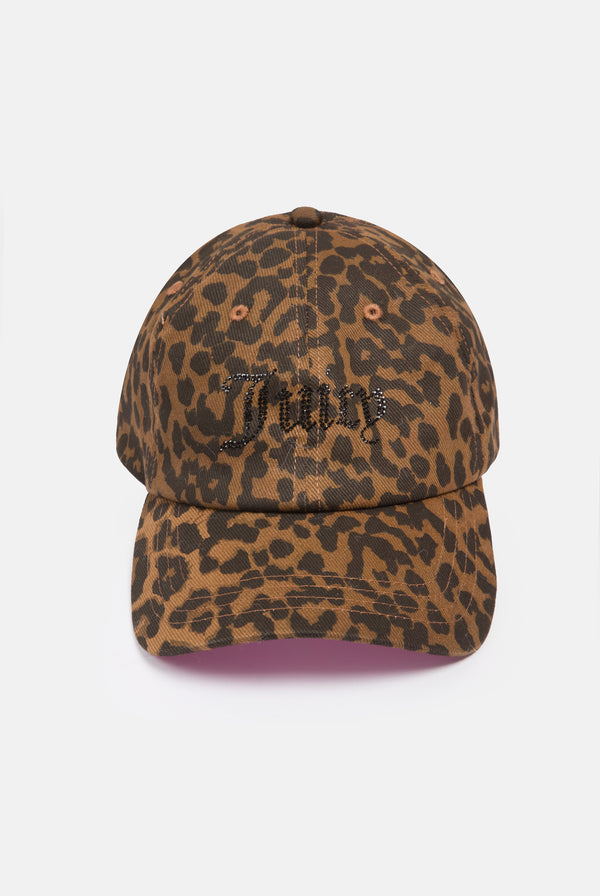 LEOPARD PRINT LOGO CAP