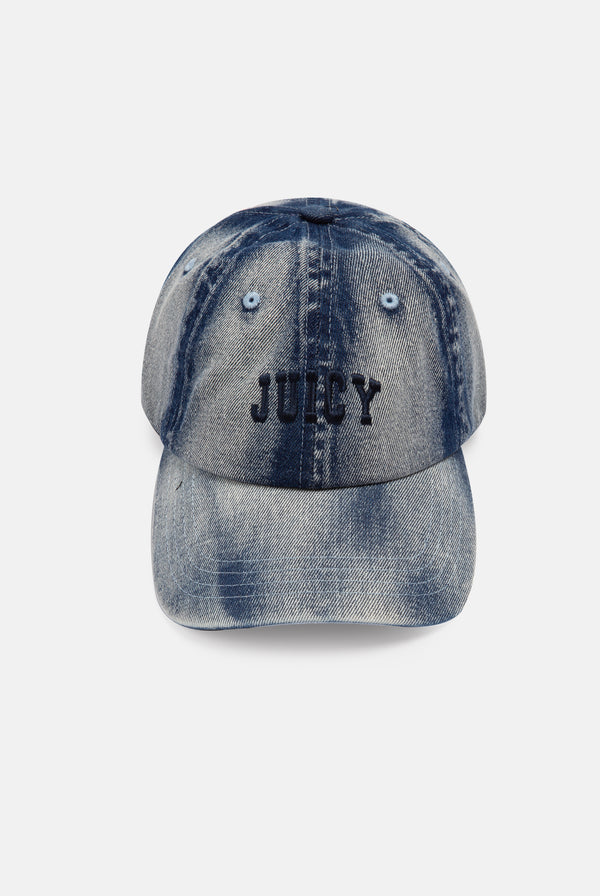 JUICY BLEACH WASH DENIM CAP