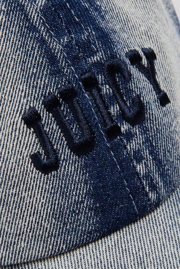 JUICY BLEACH WASH DENIM CAP