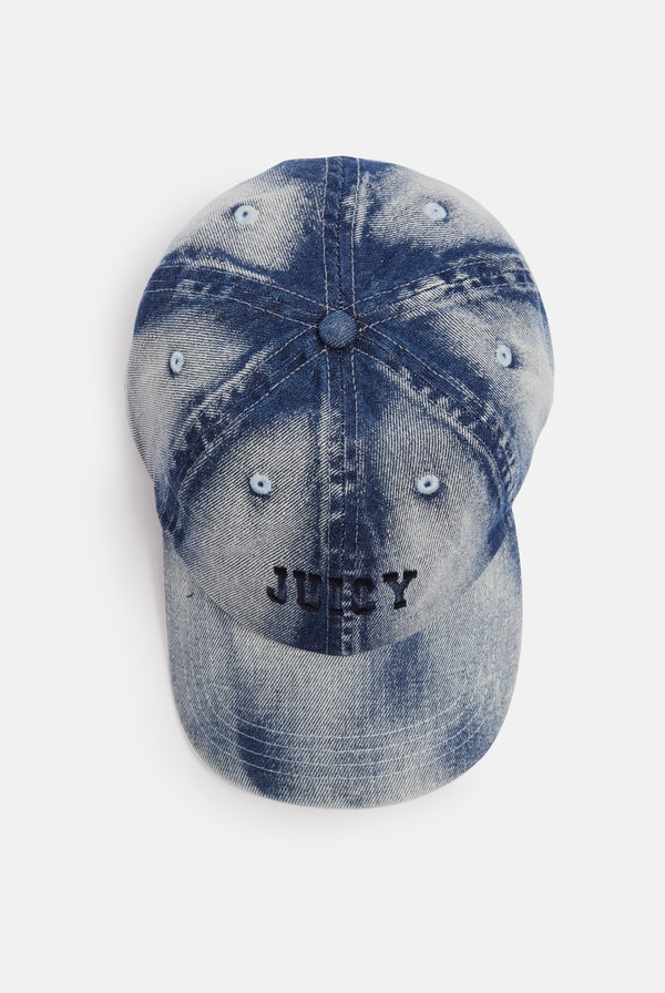 JUICY BLEACH WASH DENIM CAP