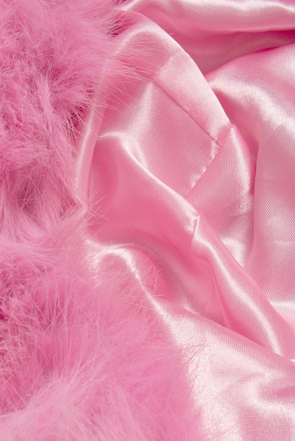 BEGONIA PINK FAUX FUR HAT