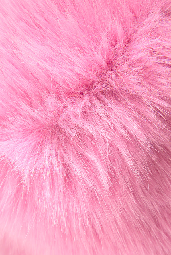 BEGONIA PINK FAUX FUR HAT