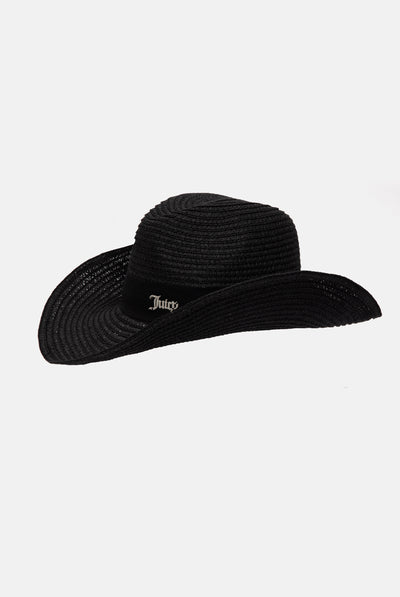 BLACK STRAW COWBOY HAT