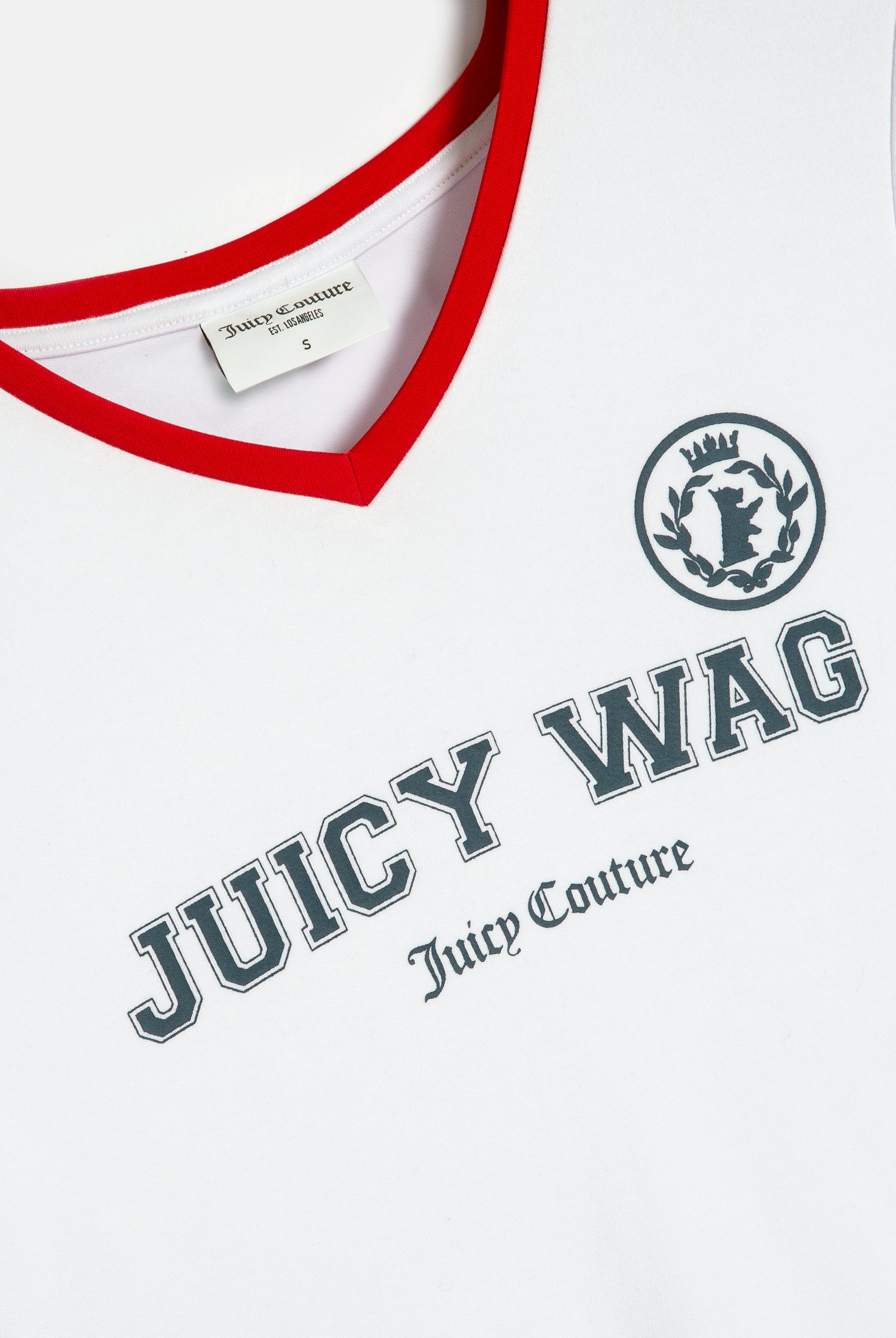 WHITE JUICY WAG V NECK TSHIRT – Juicy Couture UK
