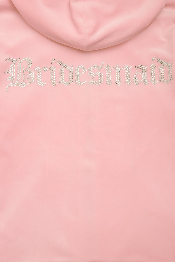JUICY PINK BRIDESMAID CLASSIC VELOUR HOODIE