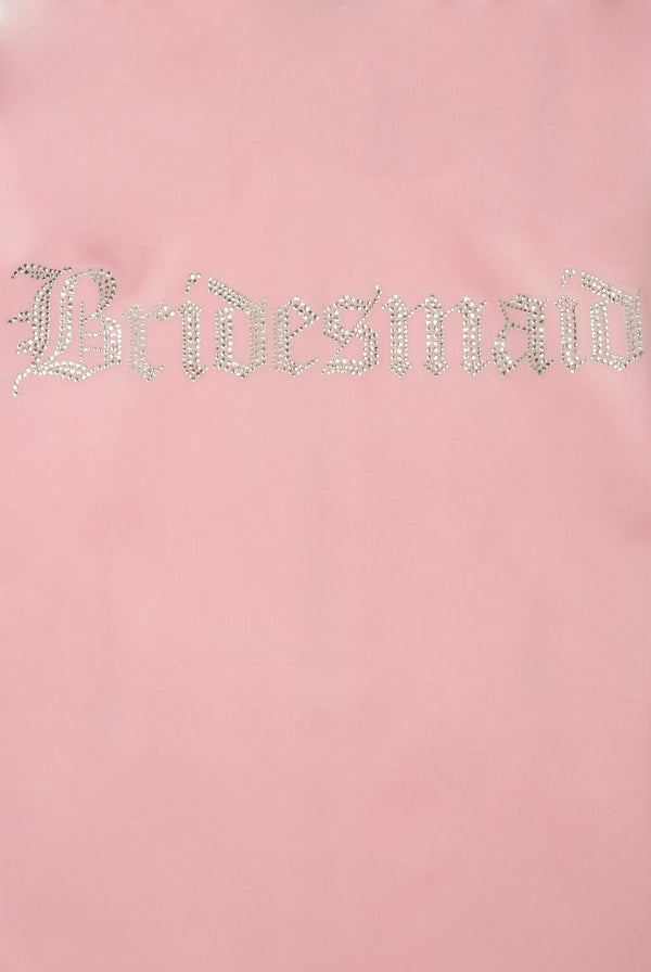 JUICY PINK BRIDESMAID CLASSIC VELOUR HOODIE