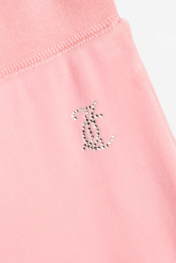 JUICY PINK BRIDESMAID CLASSIC VELOUR  LOW RISE TRACK PANTS