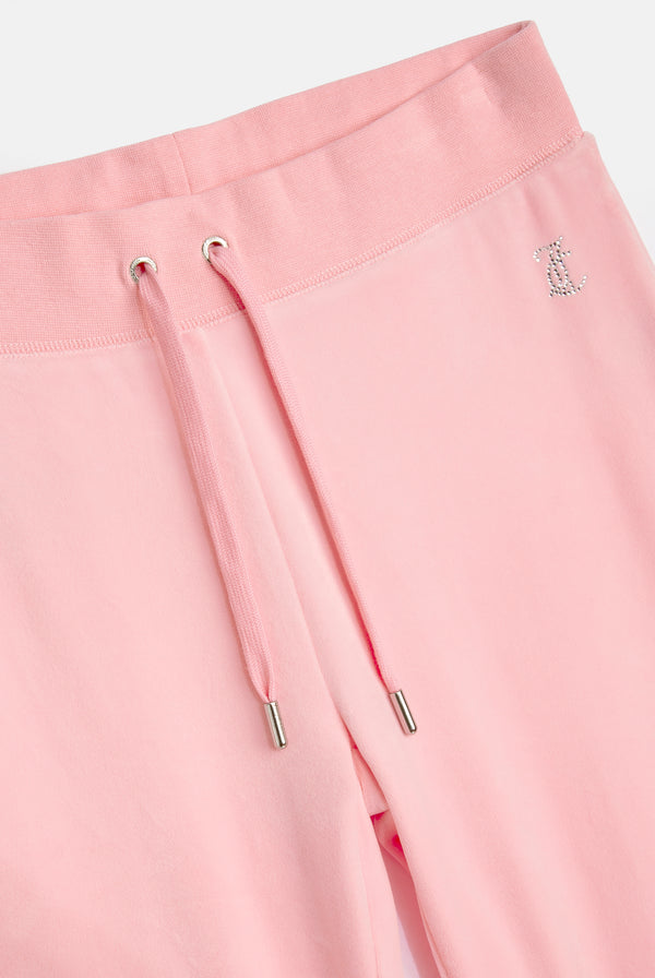 JUICY PINK BRIDESMAID CLASSIC VELOUR  LOW RISE TRACK PANTS