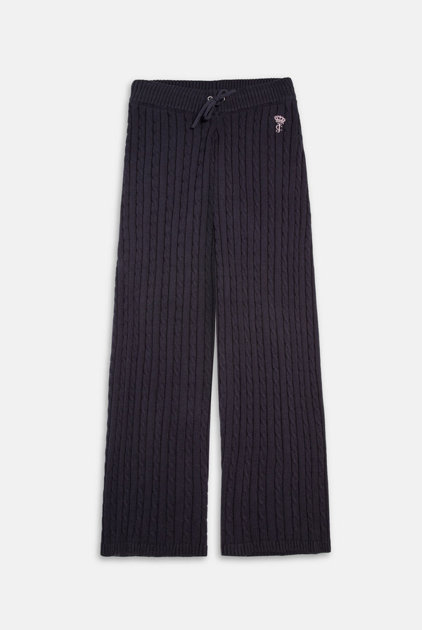 Night Sky Cable Knit Straight Leg Pants