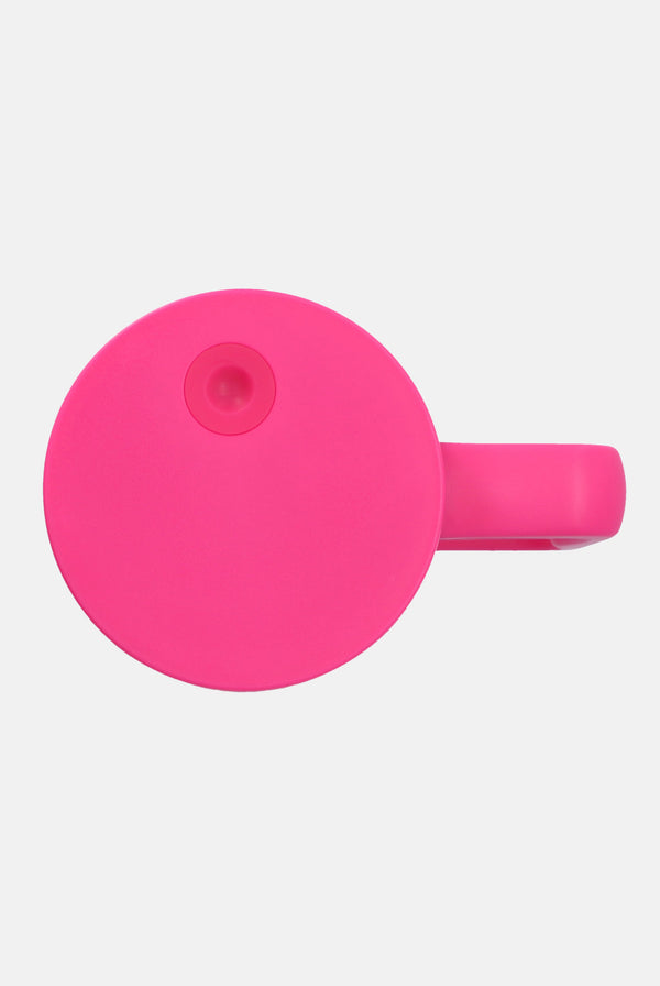 JUICY PINK STEEL TUMBLER WITH STRAW