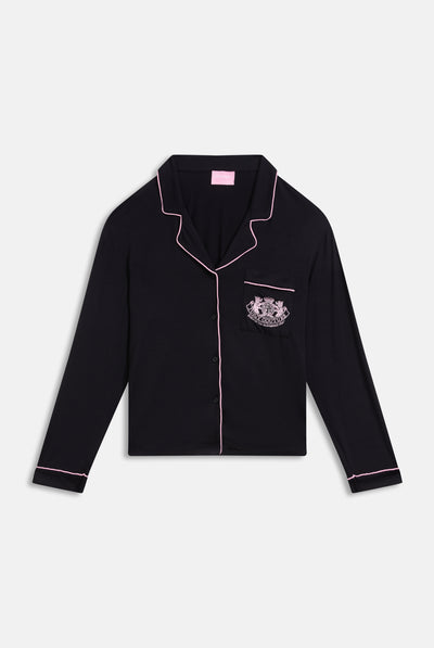 BLACK JUICY DOG CREST PYJAMA SET