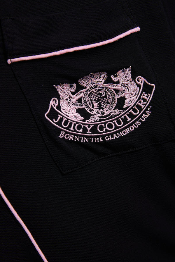 BLACK JUICY DOG CREST PYJAMA SET