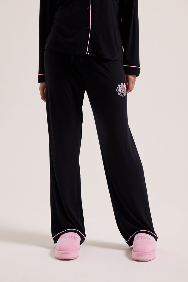 BLACK JUICY DOG CREST PYJAMA SET