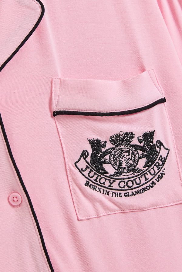 JUICY PINK JUICY DOG CREST PYJAMA SET