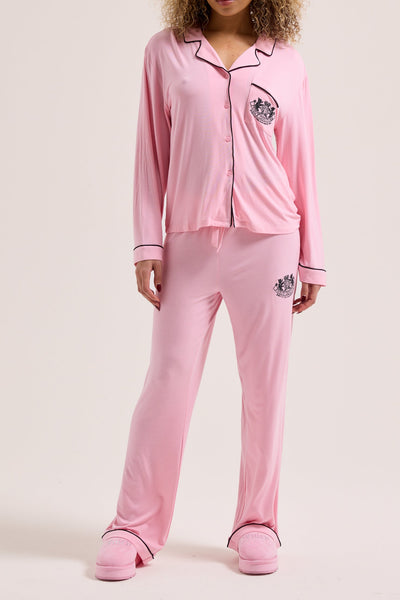 JUICY PINK JUICY DOG CREST PYJAMA SET