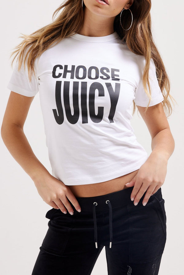 THE ICONS / WHITE 'CHOOSE JUICY' TEE