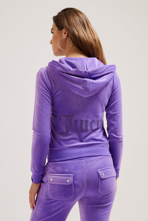 CHIVE BLOSSOM JEWELLED CLASSIC VELOUR ROBERTSON HOODIE