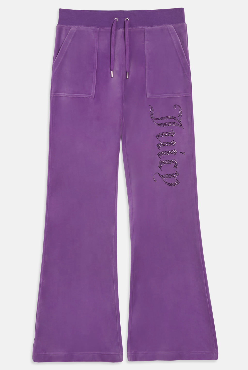 CHIVE BLOSSOM LOW RISE JEWELLED CLASSIC VELOUR TRACK PANT