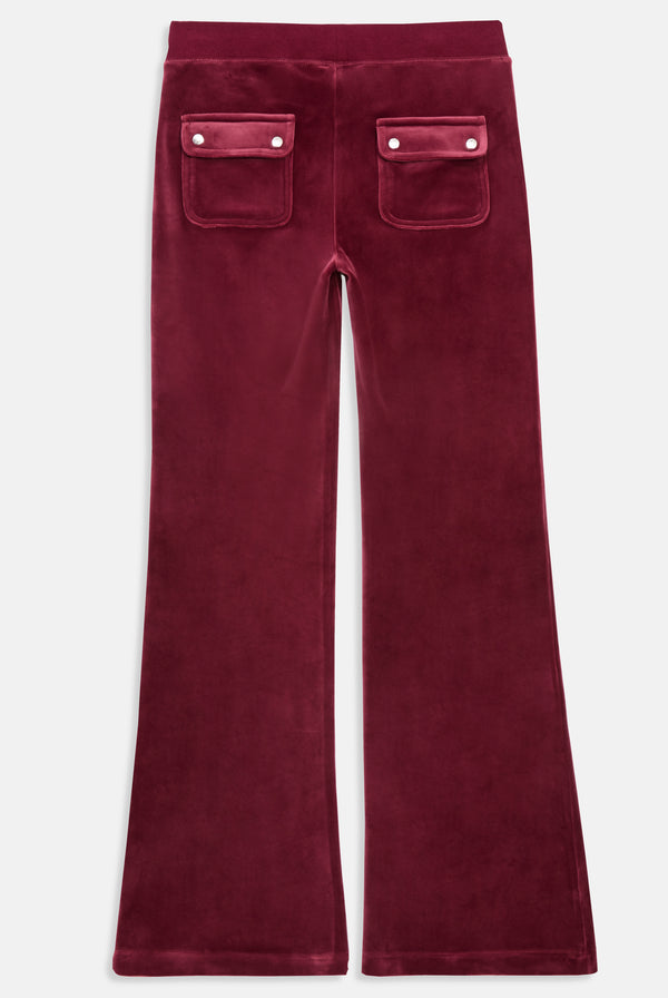 TAWNY PORT LOW RISE JEWELLED CLASSIC VELOUR  TRACK PANT