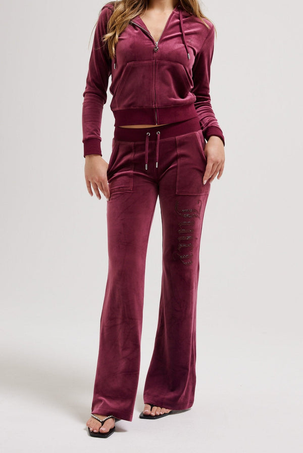 TAWNY PORT JEWELLED CLASSIC VELOUR ROBERTSON HOODIE