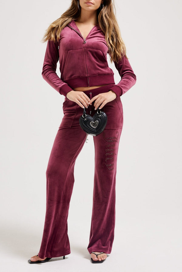 TAWNY PORT JEWELLED CLASSIC VELOUR ROBERTSON HOODIE