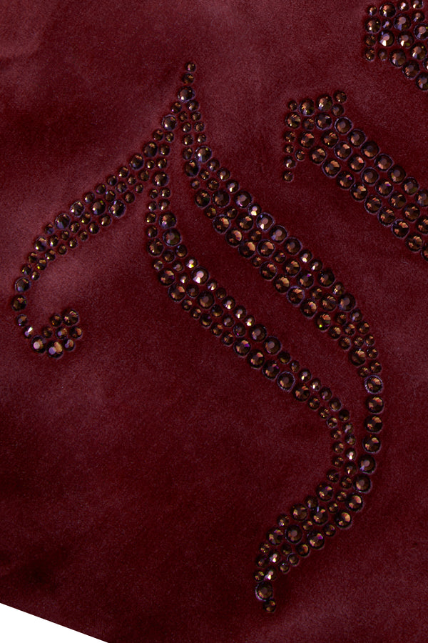 TAWNY PORT JEWELLED CLASSIC VELOUR ROBERTSON HOODIE