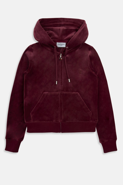 TAWNY PORT JEWELLED CLASSIC VELOUR ROBERTSON HOODIE