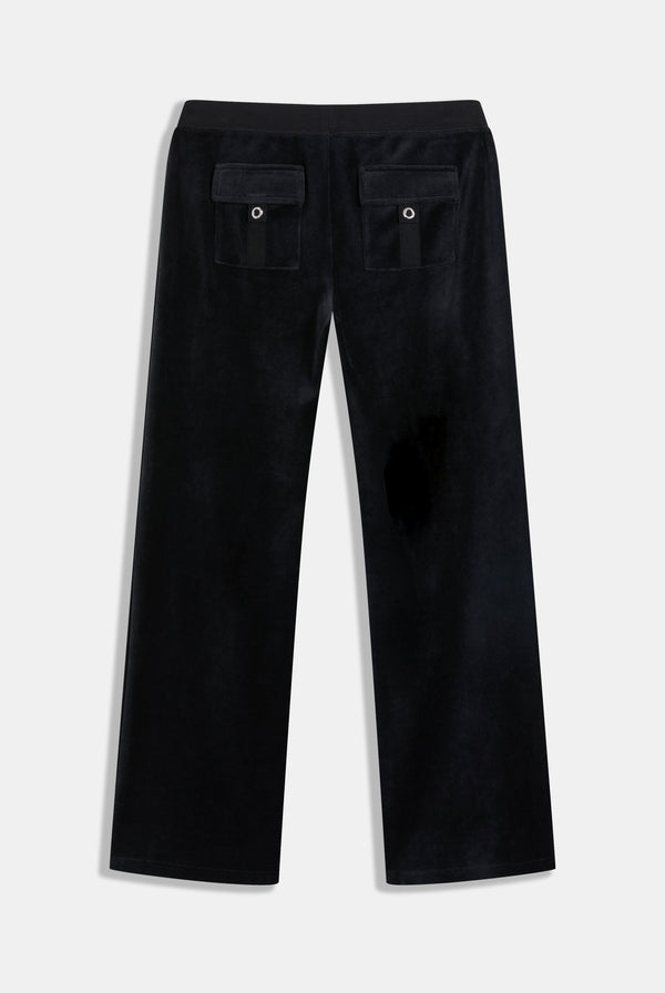 BLACK JUICY ANGEL OG STRAIGHT LOW RISE PANT